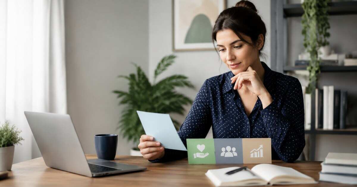 A professional comparing the details of a job offer